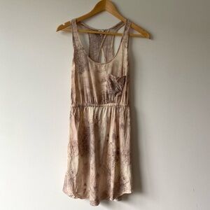 Aritzia | Wilfred 100% Silk Snake Print Open Back Dress